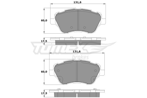 TOMEX BRAKES Bremžu uzliku kompl., Disku bremzes TX 17-16